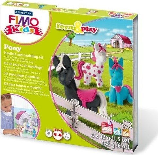 Staedtler Zestaw Fimo Kids Form&Play 4 x 42g Kucyki