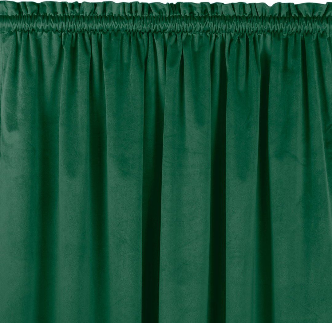Homede Homede Zasłona VILA klasyczna velvetowa z tunelem 400x175 butelkowa zieleń wzór 2