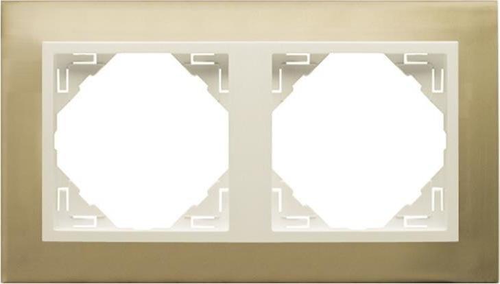 Efapel EFAPEL METALLO RAMKA 2-KROTNA ZŁOTY PERŁOWY 90920 TOP