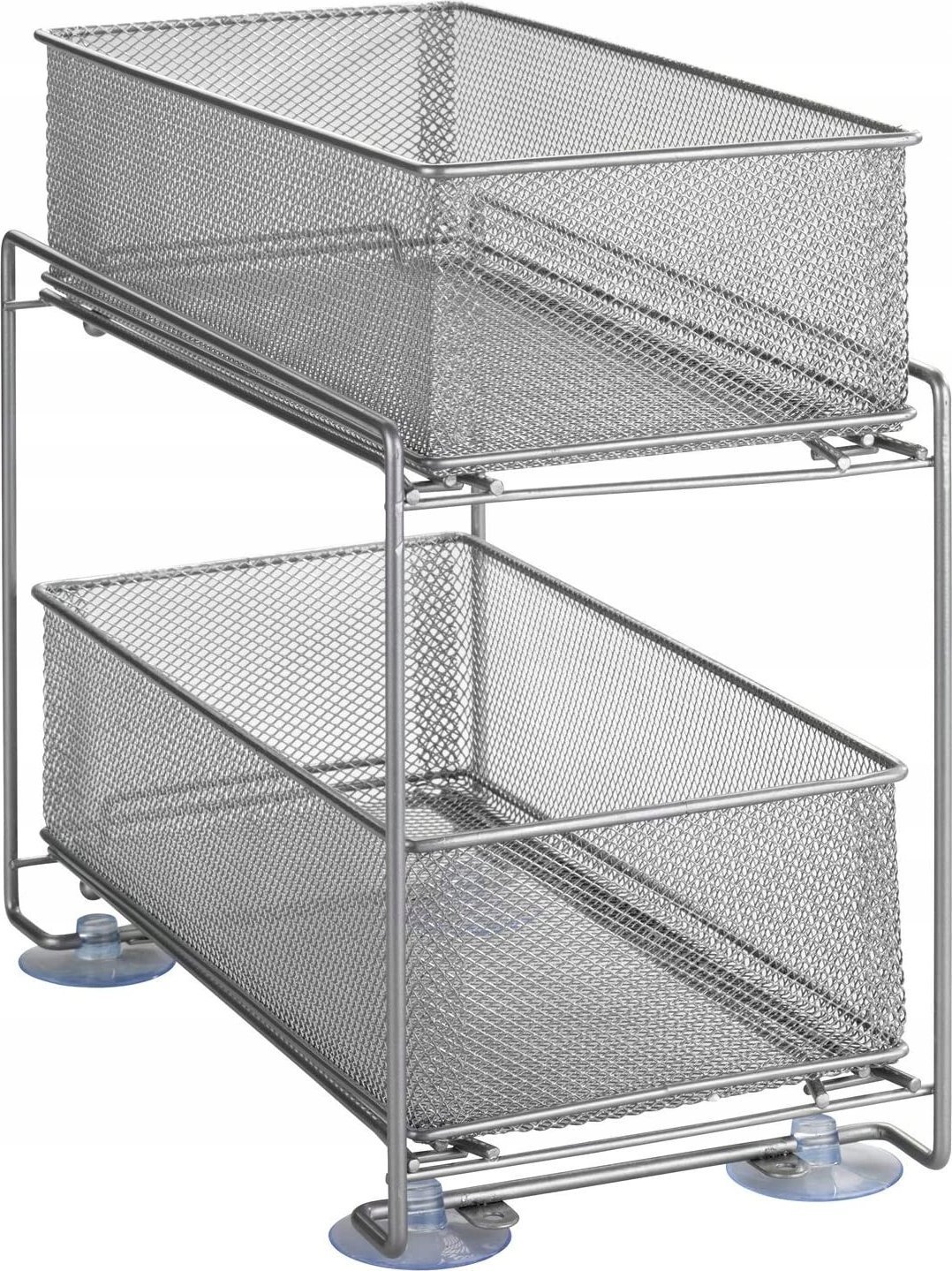 Wenko Regał kuchenny 2 poziomy, metalowy na przyssawki, WENKO