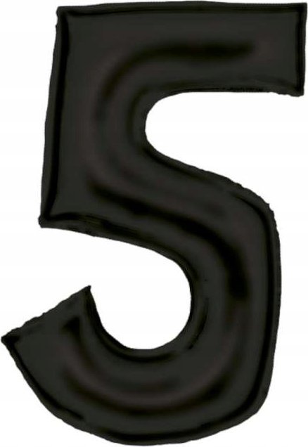AMSCAN Balon foliowy cyfra 5 satynowa czarna 86cm N34 spakowany 9917307