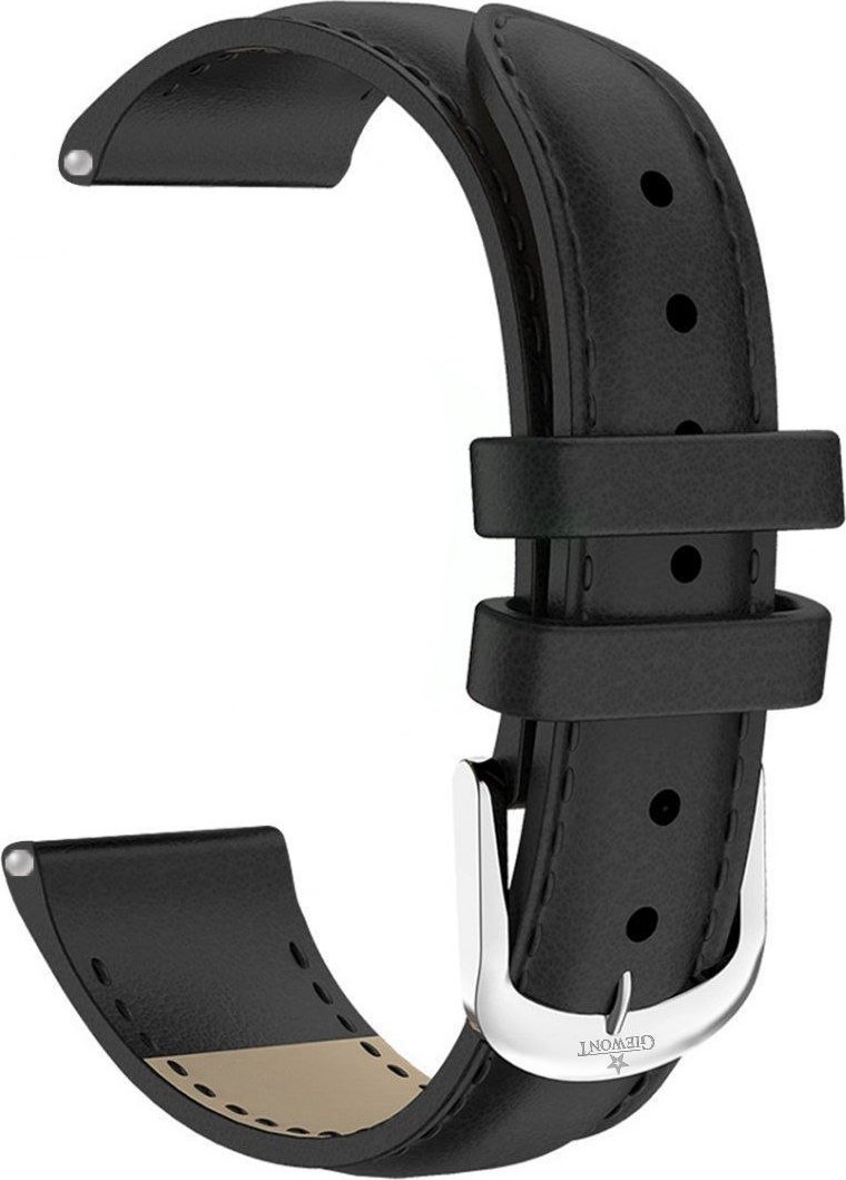 Pasek do Smartwatch Giewont GW300 skórzany CZARNY GWP18B