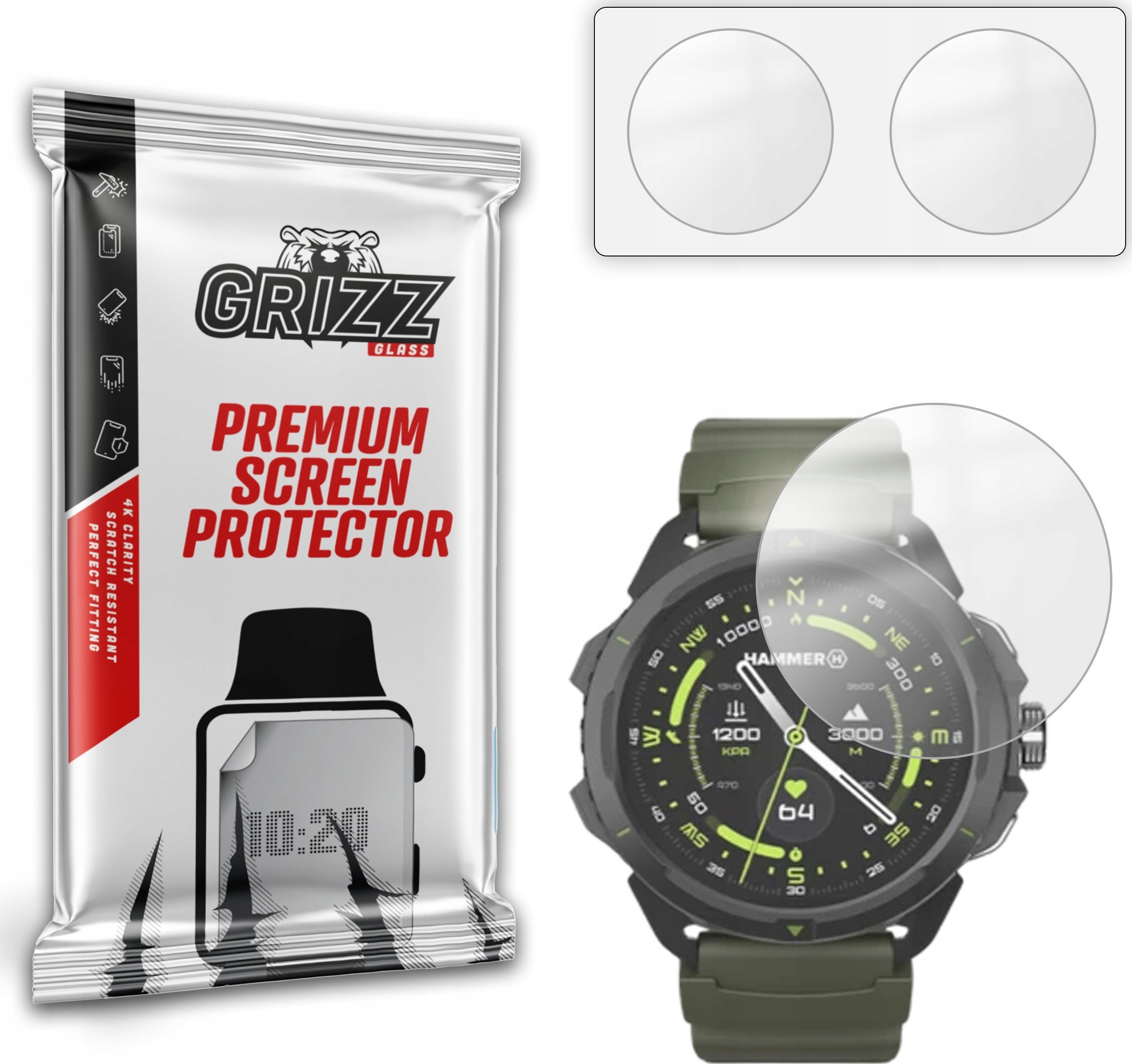 Folia matowa GrizzGlass PaperScreen do Hammer Watch 2 Military Edition