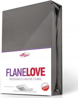Darymex Prześcieradło flanela z gumką 160x200 kolor szary