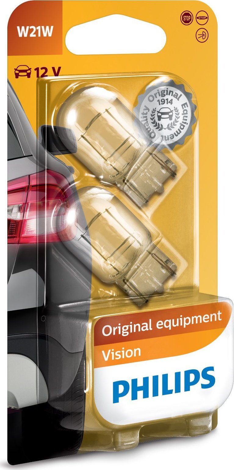 Philips ŻARÓWKA W21W 12V/21W (CAŁOSZKLANA) W3X16D BLISTER 2SZT