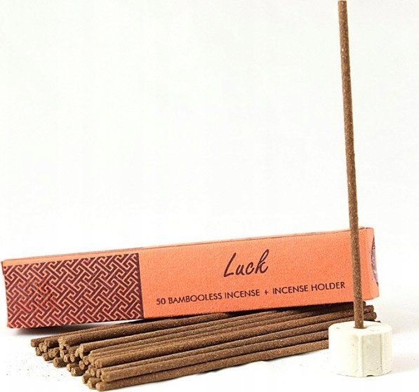 Song of India Luck Nie zawierające bambusa kadzidła indyjskie z ceramicznym stojakiem 50 szt.