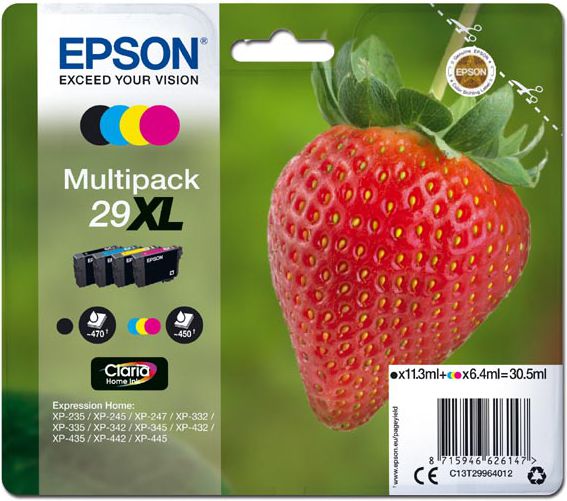 Tusz Epson Tusz C13T29964012, T29XL (CMYK)