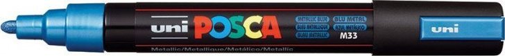 Uni MARKER PLAKATOWY UNI POSCA PC-5M METALICZNY NIEBIESKI