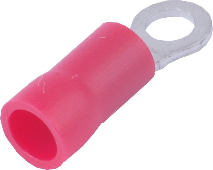 Końcówka kablowa izolowana oczkowa Cu M3 100szt czerwona