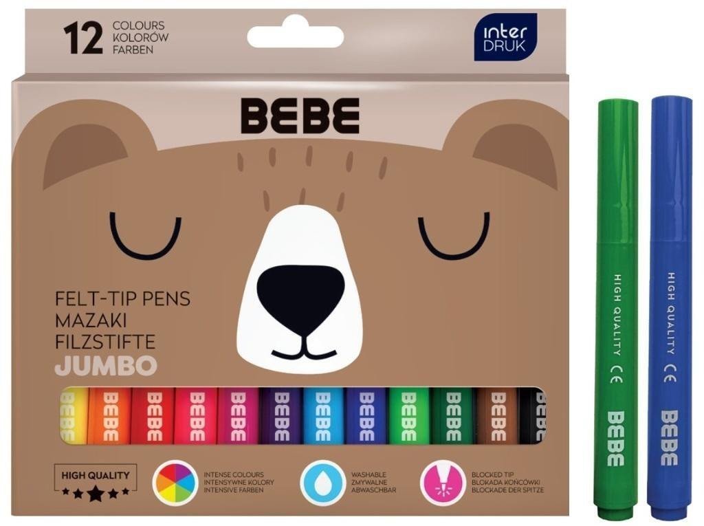 Mazaki jumbo 12 kolorów Bebe Friends