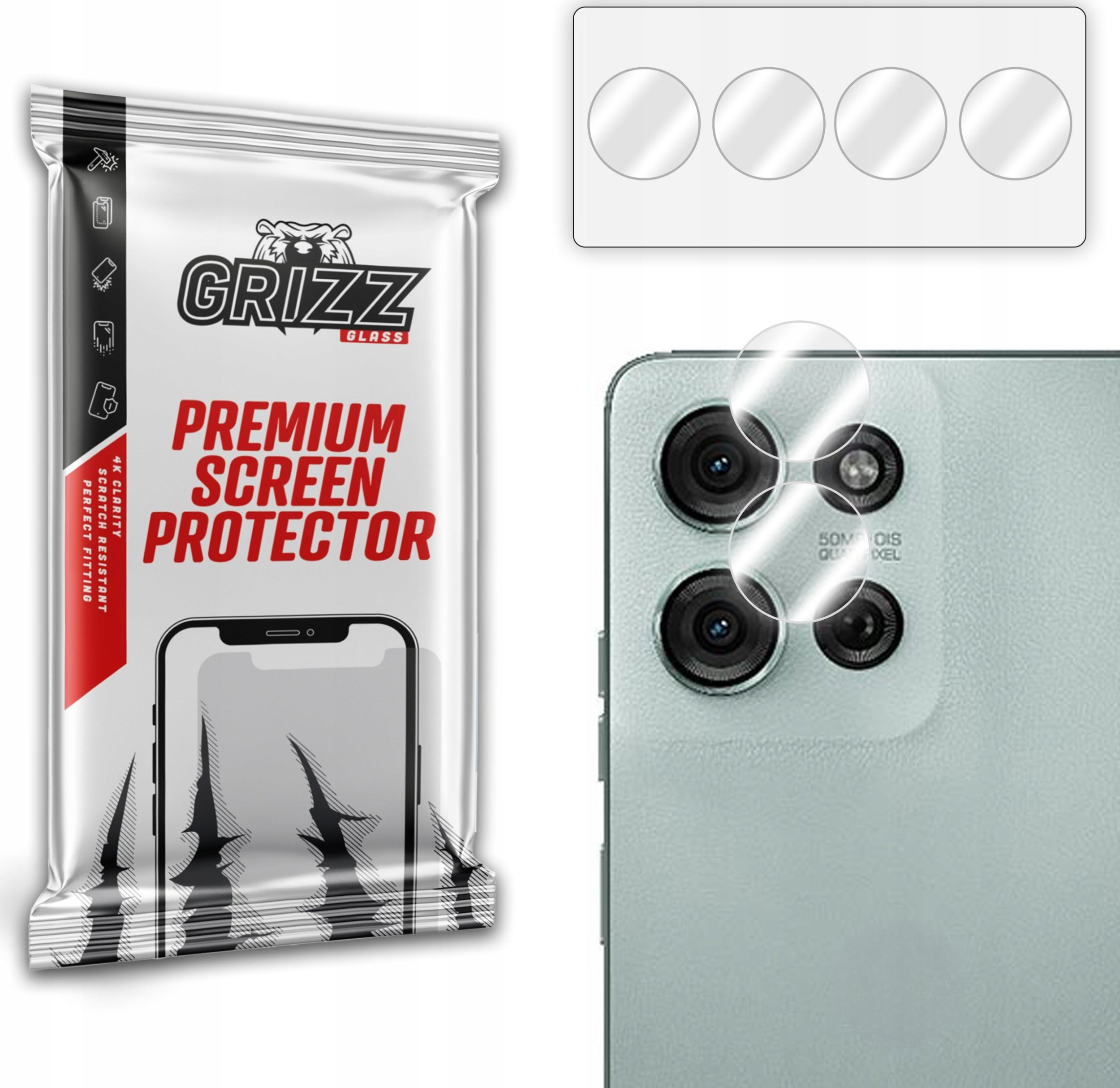 GrizzGlass Szkło na aparat GrizzGlass HybridGlass Camera do Motorola Moto G75