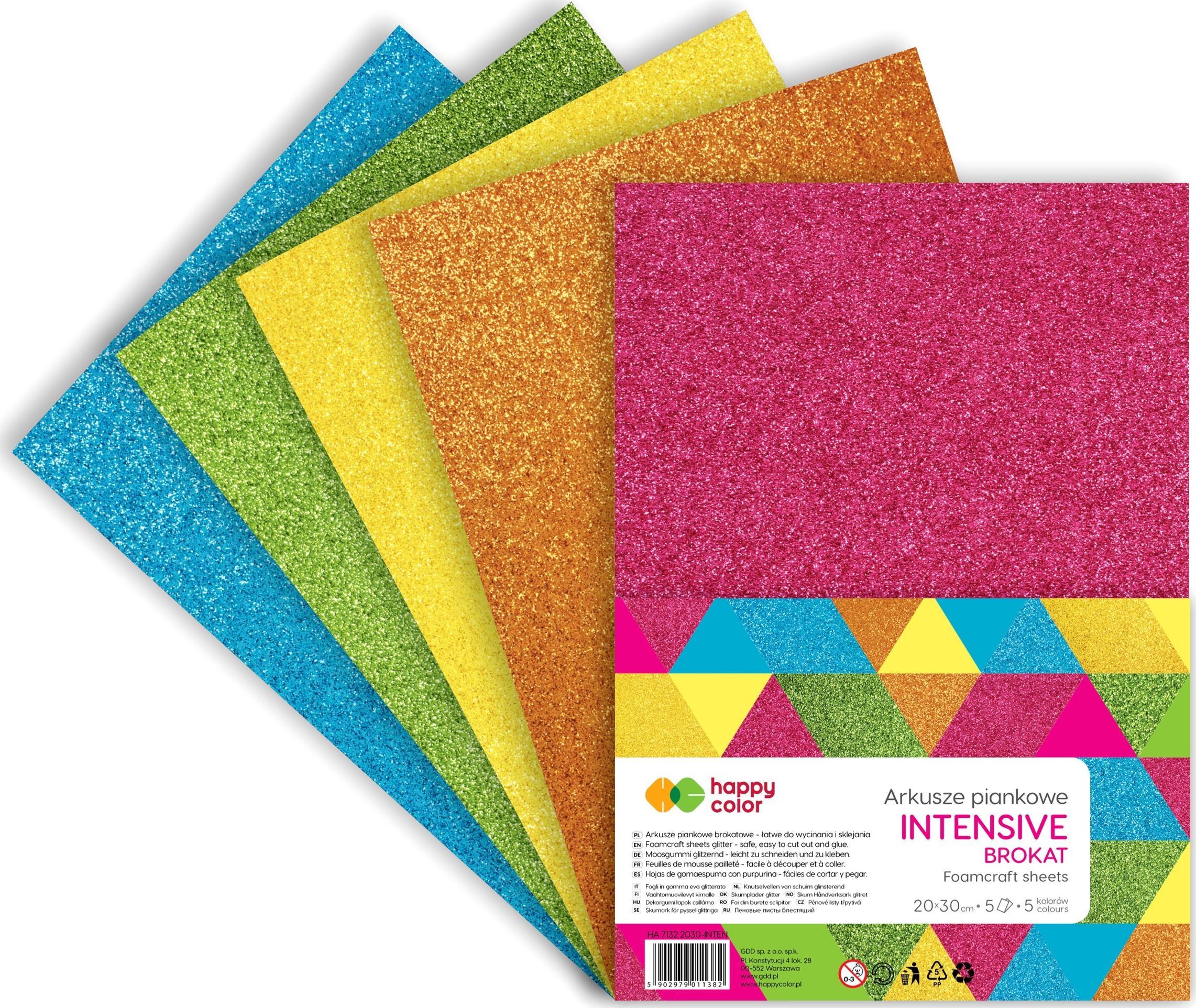 Happy Color Pianka brokatowa Happy Color INTENSIVE 20x30 cm 5 ark