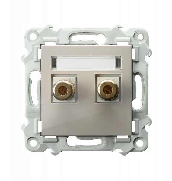 SZAFIR Gniazdo głośnikowe pojedyncze kaszmirowy beż GGN-1Z/m/83