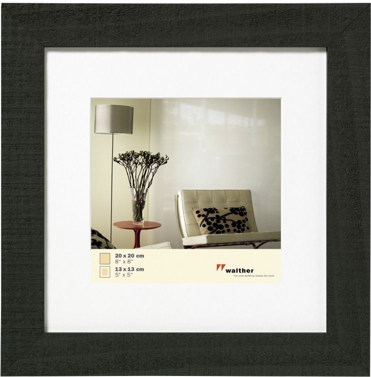 Ramka Walther Home, 20x20, drewniana, czarna (HO220B)