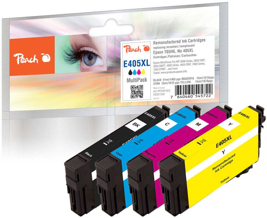 Peach Patrone Epson No.405 XL MultiPack bk,c,m,y remanufactured