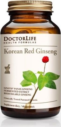 Doctor Life DOCTOR LIFE_Korean Red Ginseng czerwony żeńszeń koreański 300mg suplement diety 60 kapsułek