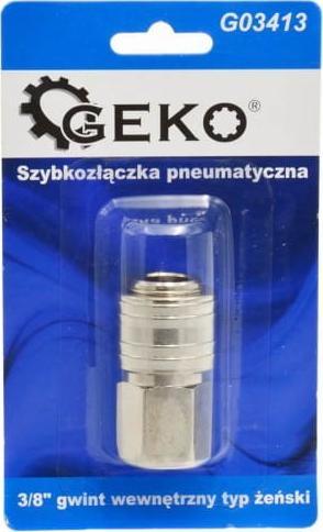 Geko SZYBKOZŁĄCZKA PNEUMATYCZNA TYP ŻEŃSKI 3/8" GWINT WEWNĘTRZNY (BLISTER) (10/100) G03413 GEKO