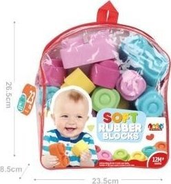 Klocki miękkie w plecaku 23szt