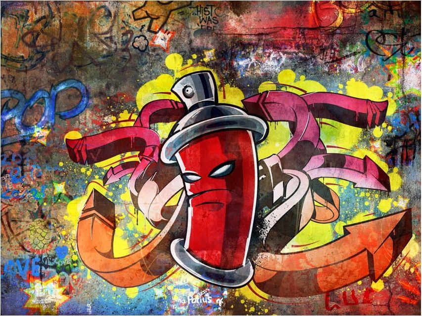 DecoNest Fototapeta - Graffiti monster - 400X309