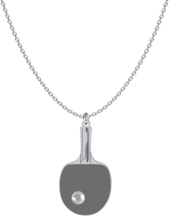 Radziszewska Jewellery Naszyjnik Rakieta do tenisa stołowego srebro GRAWER GRATIS