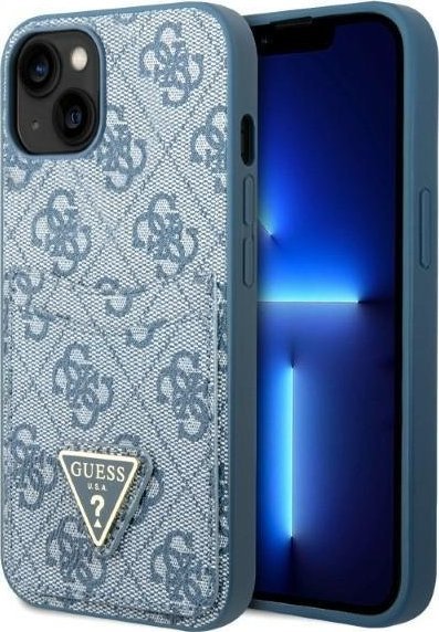 Guess GUHCP13SP4TPB iPhone 13 mini 5,4" niebieski/blue hardcase 4G Triangle Logo Cardslot NoSize