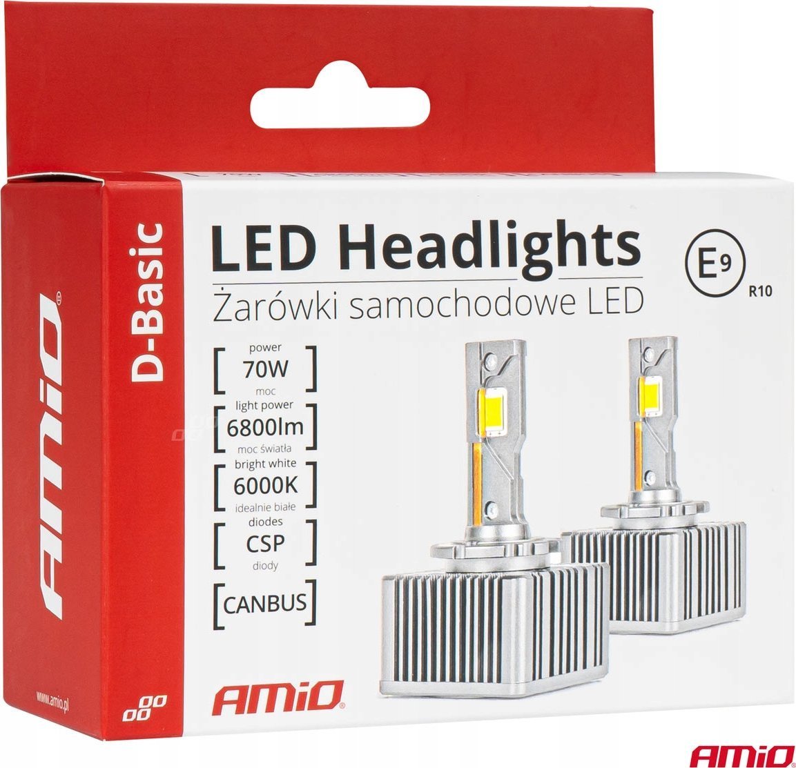 Żarówki żarniki led seria d-basic d5s 6000k canbus amio-03630