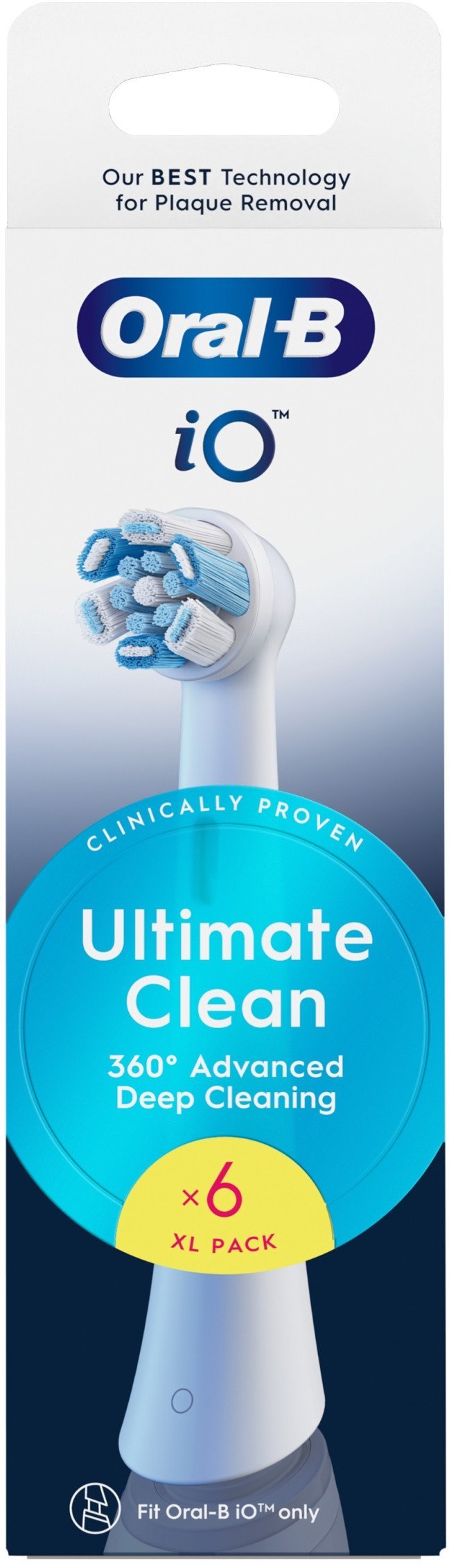 Oral-B Replaceable toothbrush heads | iO UltimateClean | Heads | For adults | Number of brush heads included 6 | White