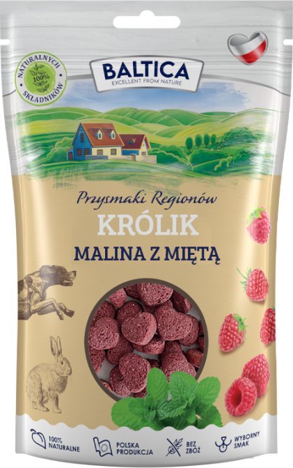 Baltica Przysmak Królik z malinami i miętą 100g - Baltica