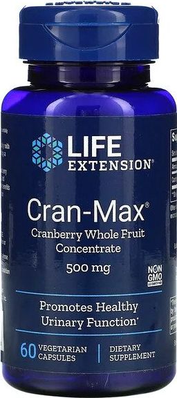 Life Extension Life Extension - Cran-Max Koncentrat z Całych Owoców Żurawiny, 500 mg, 60 vkaps