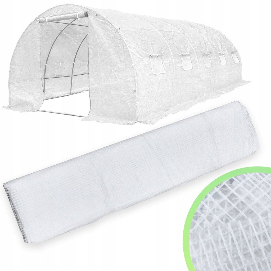 Folia poszycie na tunel 3x8m Białe 24m2