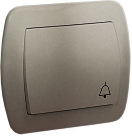 Kontakt-Simon Przycisk dzwonek Simon Akord pojedynczy 10AX satynowy (AD1/29)