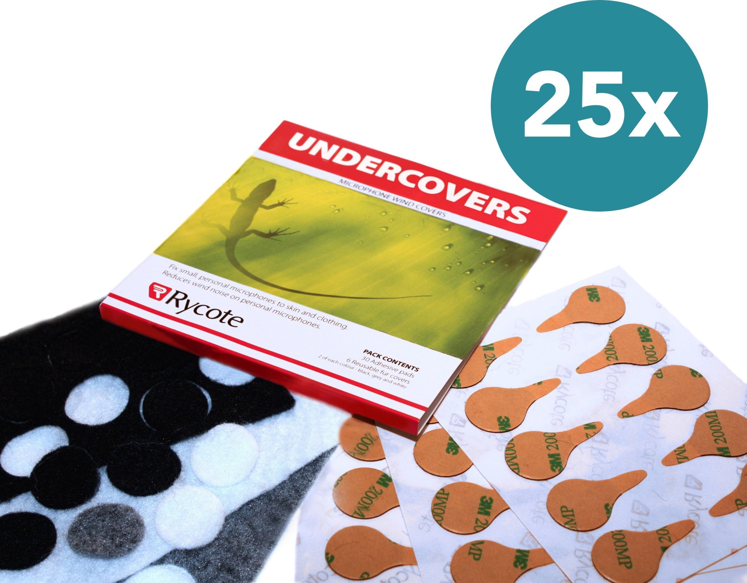 Rycote Rycote Undercovers, Mix Colours - 25 packs