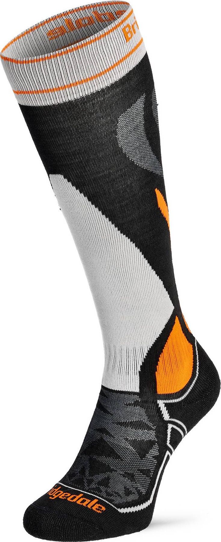 Bridgedale Skarpety narciarskie Bridgedale Ski Midweight Merino P - black/silver 36 - 39