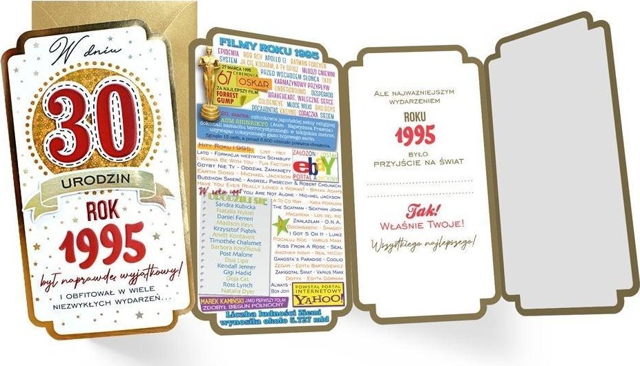 Karnet urodziny 30