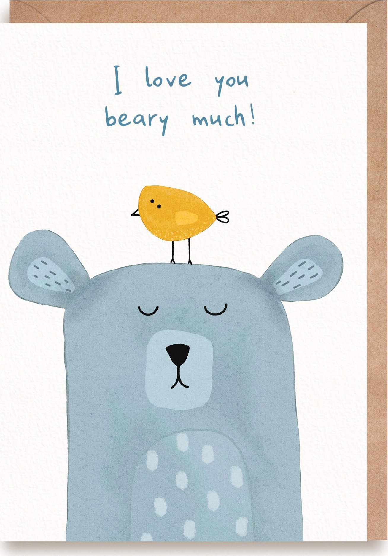 Cardie Walentynka I love you beary much, eko koperta K159