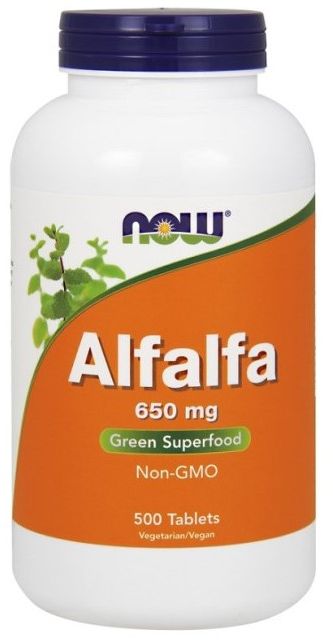 NOW Foods Alfalfa 650mg 500 tabletek