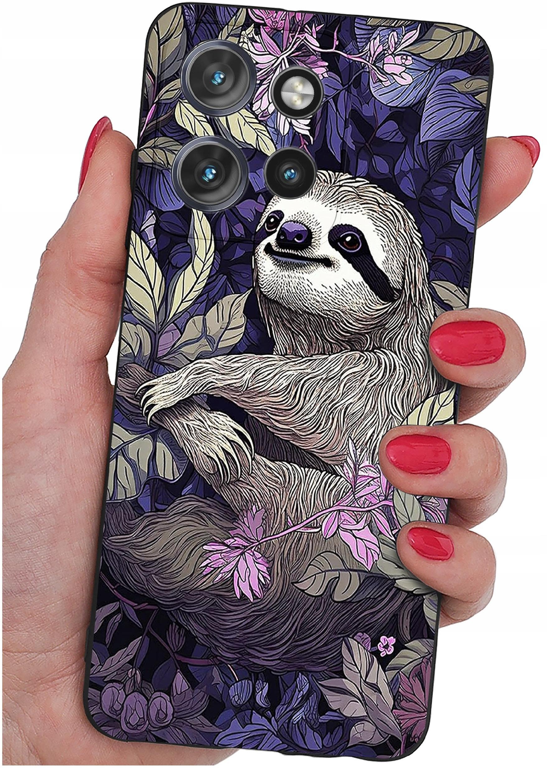 krainaGSM Etui do Motorola Moto EDGE 50 wzory | SILIKONOWE MATT CASE + SZKŁO 9H