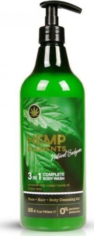 Frulatte Hemp Elements Body Wash 3in1 - Żel pod prysznic 3 w 1 z olejem konopnym 750 ml
