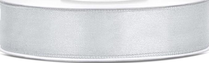 Wstążka satynowa, srebrna, 12 mm x 25 m uniwersalny