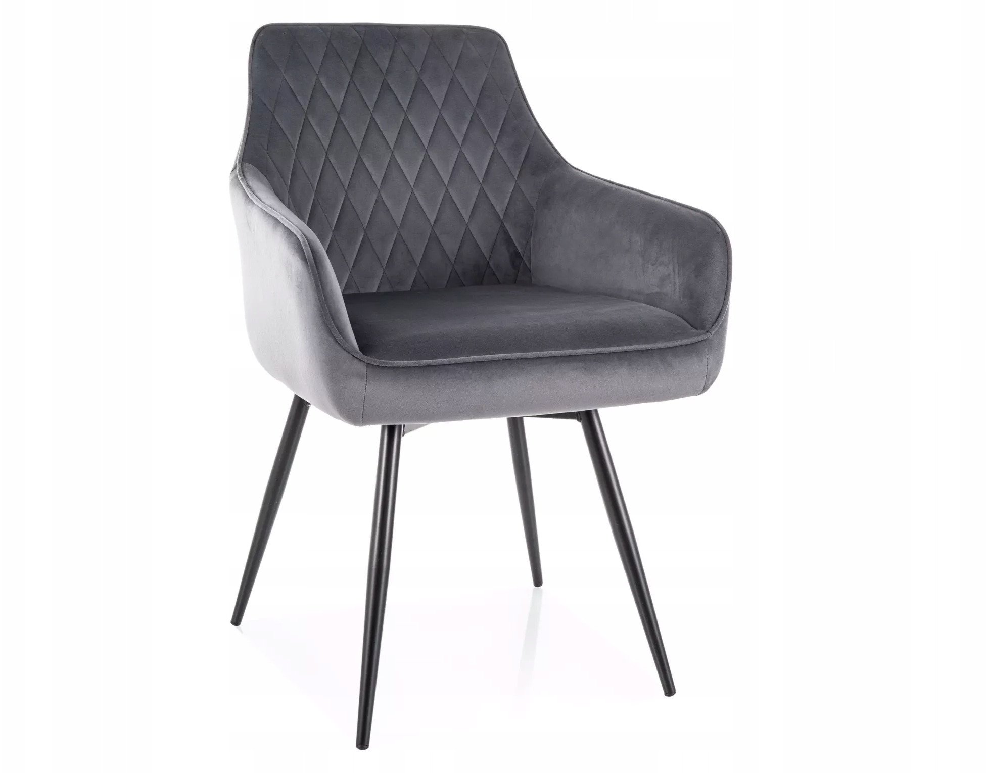 Krzesło fotelowe MARLO VELVET szare