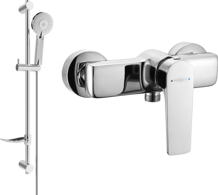 Mexen Mexen Lynx DF40 bateria prysznicowa z zestawem prysznicowym, chrom - 74594DF40-00