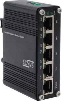 Exsys EXSYS EX-62020PoE 5-portowy przemysłowy przełącznik Ethernet PoE