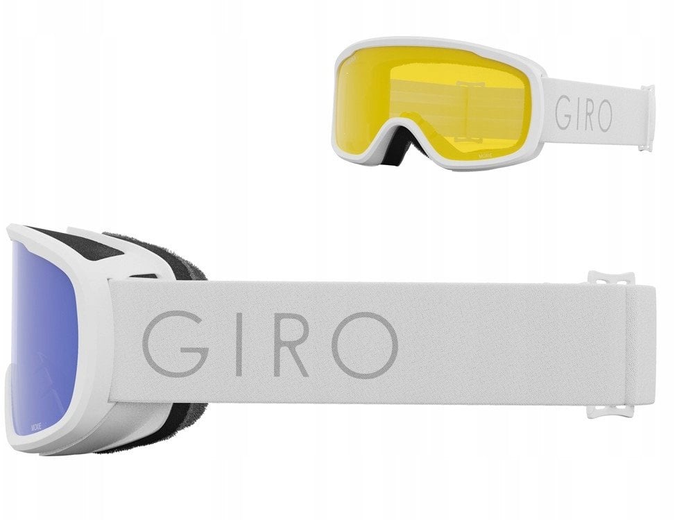 Gogle zimowe GIRO MOXIE WHITE CORE LIGHT (szyba GREY COBALT 8-18% S3 + YELLOW 77% S1) (NEW 2023/2024)