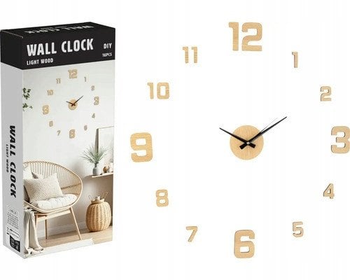 Zegar ścienny 3D TETI do przyklejania