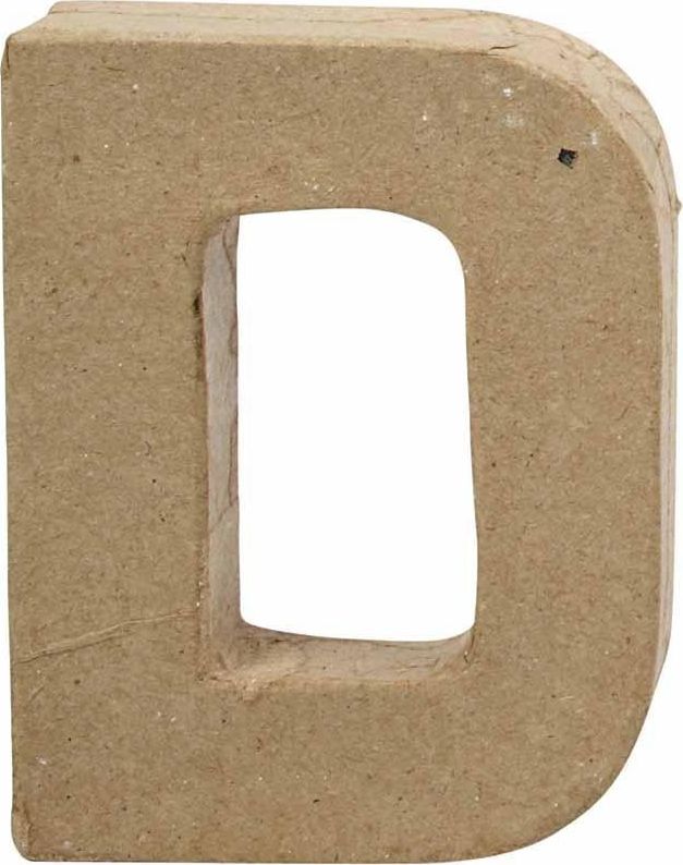 Creativ Company Litera D z papier-mache H: 10 cm