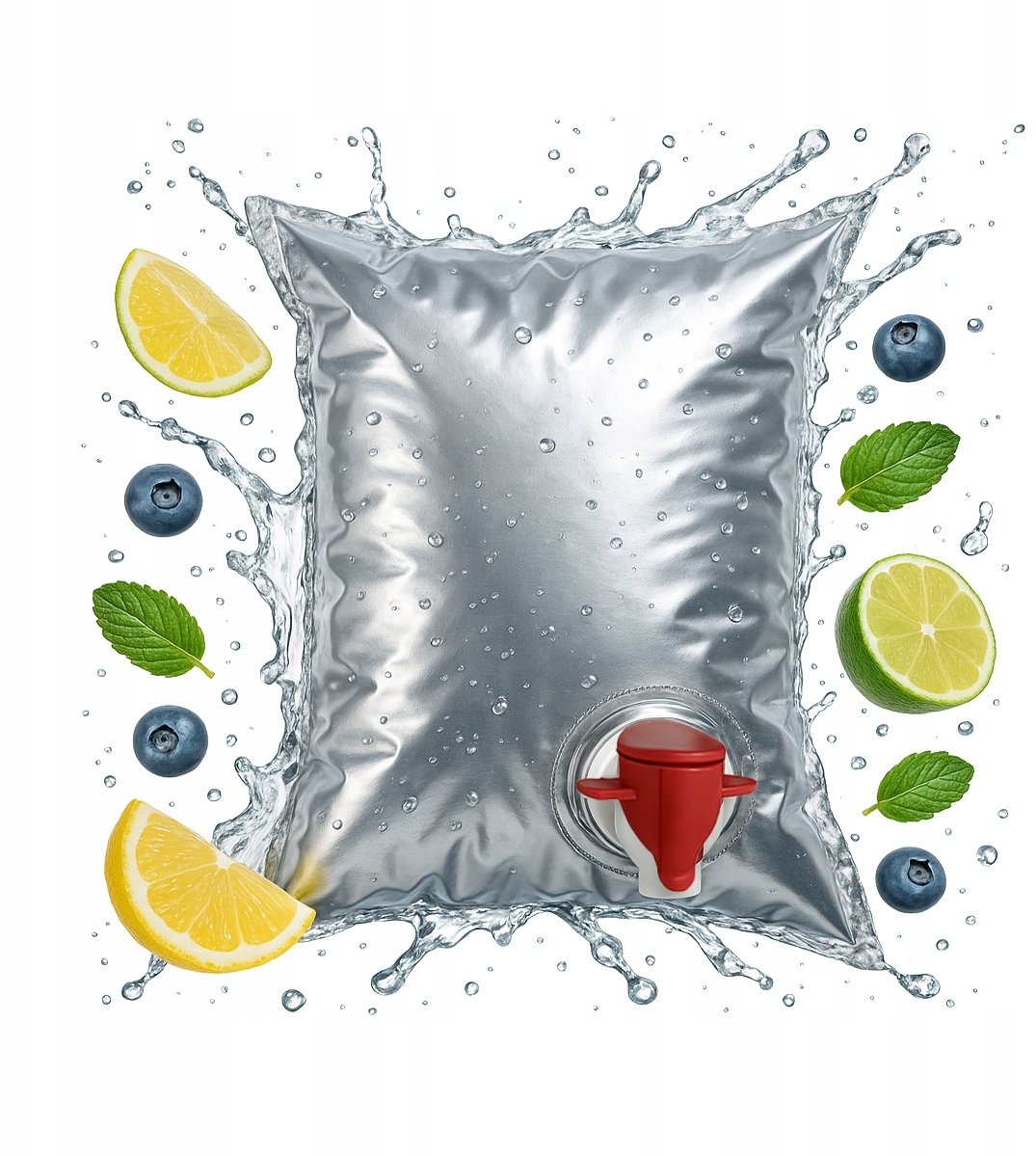 Worek Na Sok 3L Z Kranem METALIZOWANY Na Sok Wino Syrop MOCNY Bag in Box