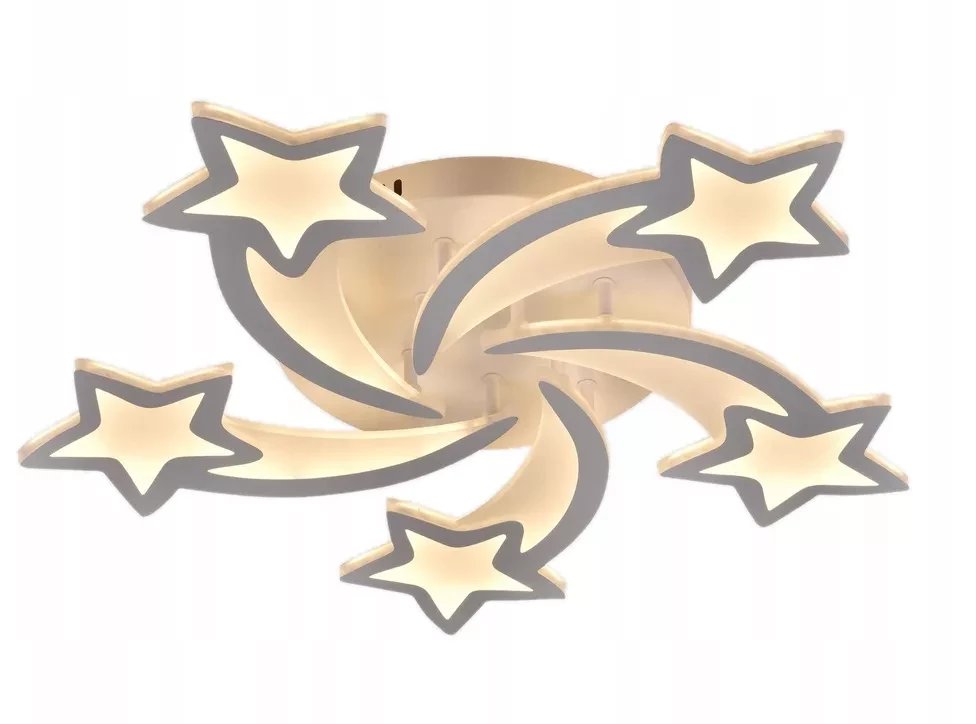 Nowoczesna Lampa Sufitowa Żyrandol LED Plafon Dziecięcy Gwiazdy do Pokoju