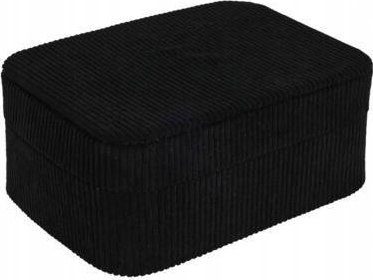 Home Styling Collection Mała szkatułka na biżuterię, sztruks, 19 x 13,5 x 8 cm