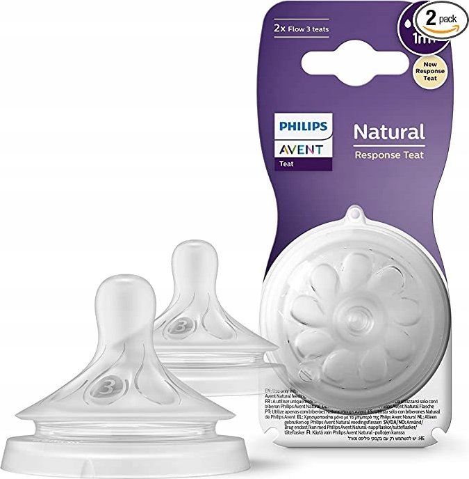 Philips Philips AVENT Natural Response SCY963/02 Baby bottle teat to help reduce colic, Orthodontic, Anti-colic valve, 2 pc(s)