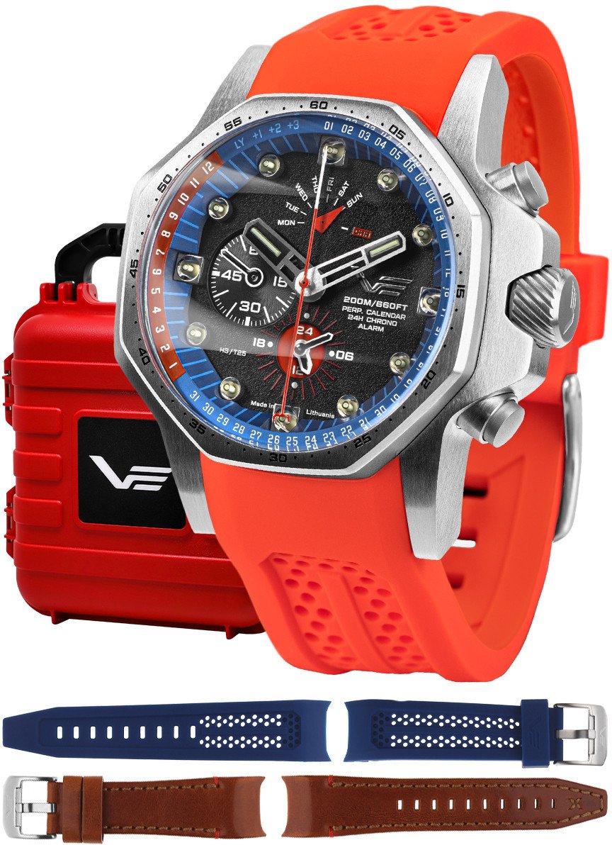 Zegarek męski Vostok Europe YM86-640A696SR czerwony